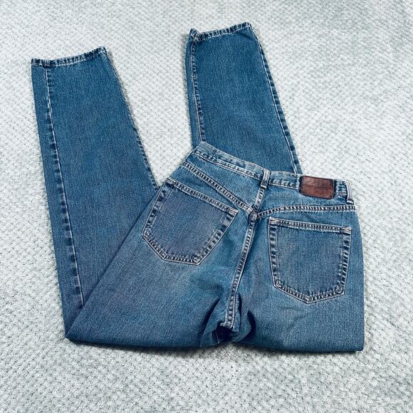 Vintage High Rise Mom Jeans Eddie Bauer Extra Long Medium Blue Wash 28 - Picture 1 of 7